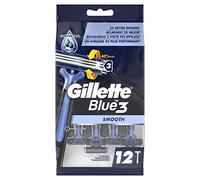 Gillette Rasoirs jetables Blue 3 Smooth pour Homme – Pack de 12 (Officiel)