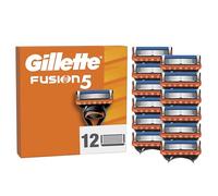 Gillette Recharges De Rasoir Fusion5 Pour Hommes, Pack De 12, AUTHENTIQUES, Cartouches Avec Bande Lubrifiante Et 5 Lames Pour Un Rasage Manuel Efficace, Compatibles Avec Les Manches De La Série Fusion