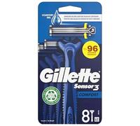 Gillette Sensor3 Comfort Lot de 8 rasoirs jetables pour homme Bleu