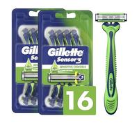 Gillette Sensor3 Lot de 2 rasoirs jetables pour homme, sensible, 8 pièces