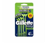 Gillette Sensor3 Sensitive - Rasoirs Jetables Homme (Pack de 4)
