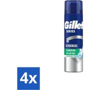 Gillette Series Gel à raser pour peaux sensibles, 200 ml - Lot avantageux - 4 pièces