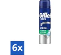 Gillette Series Gel à raser pour peaux sensibles, 200 ml - Lot avantageux - 6 pièces