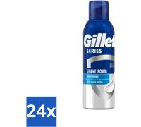 Gillette Series Mousse à raser au beurre de cacao - 250 ml - Pack avantage - 24 pièces