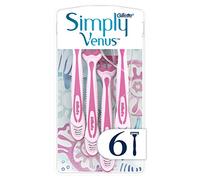 Gillette - Simply Venus 3, rasoirs jetables avec bande lubrifiante, 3 lames - 6 pièces