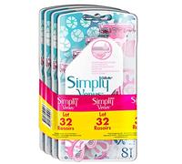 Gillette Simply Venus 3 Rasoirs Jetables Femme Bande Hydratante Enrichie, Lot de 32 (4 x 8) Pour un Rasage de près en Douceur [OFFICIEL]