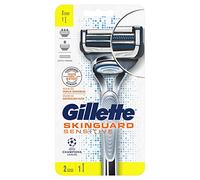 Gillette SkinGuard Peaux Sensibles Rasoir avec FlexBall 2 Recharges de Lames 1 Unité, Ancienne Version