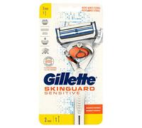 Gillette SkinGuard Sensitive Rasoir avec technologie Flexball pour peaux sensibles homme + 2 lames de rechange