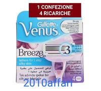 Gillette Venus Breeze 3 Lames Pour Femme - 4 Recharges