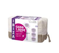 Gillette Venus Comfortglide Breeze Rasoir pour femme, 1 manche + 4 recharges + trousse de toilette, pour une épilation douce, précise et durable, Pack Ibiza