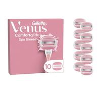 Gillette Venus ComfortGlide Breeze Pour Femme, 10 Recharges De Lames, AUTHENTIQUES, Barres Parfumées, Sans Besoin De Gel A Raser, Cartouches A 3 Lames Conçus Pour Corps Et Poils