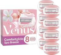 Gillette Venus Comfortglide Spa Breeze Recharges pour rasoir pour femme, lot de 8, 3 lames intégrées pour un rasage lisse et profond qui dure