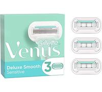 Gillette Venus Deluxe Smooth Sensitive, Lames de Rasoir Femme, En Douceur Protection de la Peau, 3 Lames de Recharges [OFFICIEL]