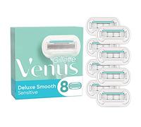 Gillette Venus Deluxe Smooth Sensitive Lot de 8 lames de rasoir de rechange pour femme avec 5 lames
