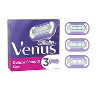 Gillette Venus Deluxe Smooth Swirl Recharges De Lames X3, Pour Femme, À 5 Lames, Bleu, 3 Unité (Lot de 1)