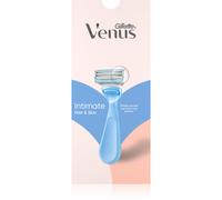 Gillette Venus Intimate Rasoir Femme pour Le Maillot, 5 Lames, Bleu | Manche Ergonomique Réutilisable, Tête Plus Petite Conçue pour Le Rasage du Pu arrière Anti-Irritation