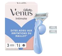 Gillette Venus Intimate Rasoir Femme pour le Maillot, 3 Lames, Bleu