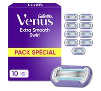 Gillette Venus Lames de Rasoir Femme, 10 Rechanges Deluxe Smooth Swirl