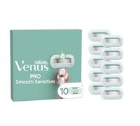 Gillette Venus lot de 10 Recharges de Rasoir pour Femmes Pro Smooth Sensitive pour Peaux Sensibles, authentiques, Cartouches A 3 Lames Et avec Une Touche D’Aloe Vera Contre Irritation Due Au Rasage