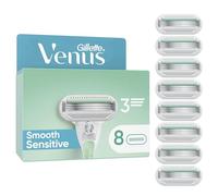 Gillette Venus Lot De 8 Recharges De Rasoir Pour Femmes Pro Smooth Sensitive Pour Peaux Sensibles, AUTHENTIQUES, Cartouches A 3 Lames Et Avec Une Touche D’Aloe Vera Contre Irritation Due Au Rasage