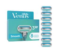 Gillette Venus Recharges de rasoir pour femmes Smooth, 3 lames bande lubrifiante – Lot de 8