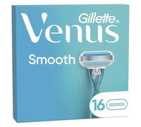 Gillette Venus Lot De 16 Recharges De Rasoir Pour Femmes Smooth, Cartouche A 3 Lames Et Bande Lubrifiante Pour Protéger La Peau, Rasage Rapide Et Facile, 1 Lame Par 30 Jours