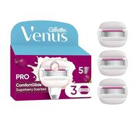 Gillette Venus Lot De 3 Recharges De Rasoir Pour Femmes, Pro ComfortGlide Parfum Sugarberry, AUTHENTIQUES, A 5 Lames Et Soin Hydratant Olay Contre La Peau Sèche Après Le Rasage Du Corps Et Des Poils