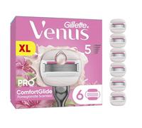 Gillette Venus Lot De 6 Recharges De Rasoir Pour Femme, Pro ComfortGlide Tropical Parfum Grenade AUTHENTIQUES, A 5 Lames, Soin Hydratant Olay Contre La Peau Sèche Après Le Rasage Du Corps Et Des Poils
