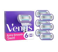 Gillette Venus Lot De 6 Recharges De Rasoir Pour Femmes Extra Smooth Swirl, AUTHENTIQUES, Cartouches A 5 Lames Pour Un Rasage Doux Même Des Zones Difficiles, Bande Lubrifiante Pour Protéger La Peau