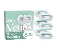Gillette Venus Lot De 6 Recharges De Rasoir Pour Femmes Pro Smooth Sensitive Pour Peaux Sensibles, AUTHENTIQUES, Cartouches A 3 Lames Et Avec Une Touche D’Aloe Vera Contre Irritation Due Au Rasage