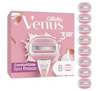 Gillette Venus Lot De 8 Recharges De Rasoir Pour Femmes ComfortGlide Spa Breeze, AUTHENTIQUES, Barres Parfumées, Sans Besoin De Gel A Raser, Cartouches A 3 Lames Conçus Pour Corps Et Poils