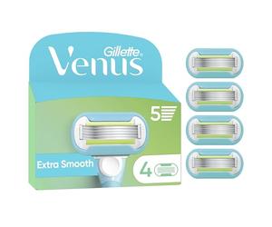 Gillette Venus Lubrastrip Lot de 4 lames de rasoir extra lisses pour femme avec une touche d'huiles d'avocat pour protéger contre les irritations du rasage