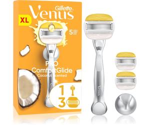 Gillette Venus PRO ComfortGlide Coconut rasoir féminin avec support de douche + lames de rechange 3 pcs