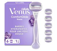 Gillette Venus Rasoir Femme ComfortGlide Breeze, 6 Recharges, Violet