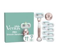 Gillette Venus Rasoir Femme Pro Smooth Sensitive, 9 Recharges, Rose