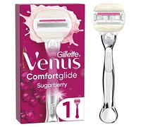 Gillette Venus Rasoir pour femme 5 lames Comfortglide sugarberry et ses recharges de lames, 5 Lames Intégrées Pour Un Rasage De Près En Douceur Qui Dure