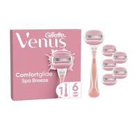 Gillette Venus Rasoir Pour Femmes ComfortGlide Spa Breeze, Manche Réutilisable, 6 Cartouches De Recharge A 3 Lames, Rasage Sans Besoin De Gel A Raser, Barres Parfumées 2-en-1, Rasoir Mousse Et Rase