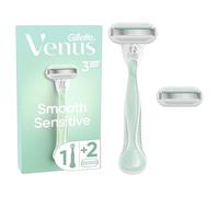 Gillette Venus Rasoir pour Femmes Pro Smooth Sensitive pour Peaux Sensibles, Manche Réutilisable Et 2 Cartouches De Recharge A 5 Lames, Bande Lubrifiante avec Une Touche D’Aloe Vera, Rasage Doux