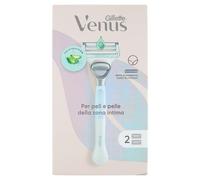 Gillette Venus, rasoir pour les poils et la peau de la zone intime + 2 packs de lames de rechange, rasoir pour la zone intime pour femmes, recharges de lames Gillette Venus pour femmes