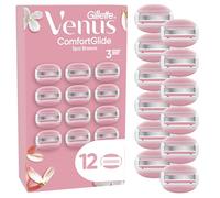 Gillette Venus Recharges De Lames De Rasoir Femme ComfortGlide Spa Breeze, Lot De 12 Cartouches De Rechange A 3 Lames, Barres De Gel A Raser 2-En-1 Pour Une Peau Douce