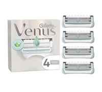 Gillette Venus + Satin Care Pour La Peau Et Les Poils Pubiens, Lot De 4 Lames De Rechange, Recharges De Rasoir AUTHENTIQUES, Barre De Protection, Lames Affutées, Rasage Doux Des Zones Intimes