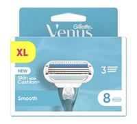 Gillette Venus Smooth Sensitive Pour Femmes Lot De 8 Recharges À 3 Lames, Avec Une Bande Lubrifiante Pour Un Rasage Manuel En Douceur Et Pour Protéger La Peau