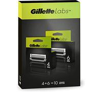 Gillettelabs avec Barre Exfoliante, 10 Recharges de Lames, Pack 6 + 4 Lames, pour Homme de Gillette