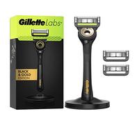 GilletteLabs Avec Barre Exfoliante, Rasoir Pour Homme De Gillette, 1 Manche, 3 Recharges De Lames, Avec Support Magnétique Premium