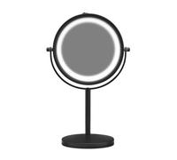 Gillian Jones - Table Mirror W. Strong Led Light - Mat Black