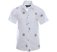 GILLSONZ GA21 Chemise à manches courtes pour enfant 100 % coton, Blanc., 158-164