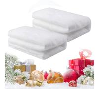 Gillterway 2 PCS Couverture De Neige Artificielle, 300x80cm Tapis de Neige Artificielle, Tapis de Neige Noël, Tapis Fausse Neige, pour Les Présentoirs De Noël, Décoration de Vacances