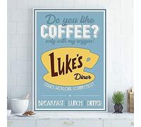 Gilmore Girls Plaque décorative classique en métal avec inscription « Luke's Diner » - Plaque rustique en métal - 30,5 x 40,6 cm