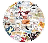 Gilmore Lot de 52 autocollants en vinyle imperméable pour ordinateur portable, scrapbooking, journaux et bouteilles d'eau