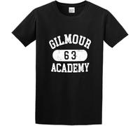 Gilmour Academy 63 Rock Music 70'S Disco Black Unisex Men's Tee Manches Courtes(Medium)